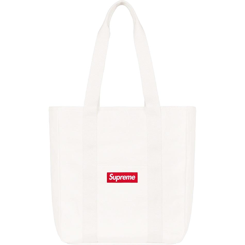 Bolsas Supreme Lona Tote Branco | PT423XF