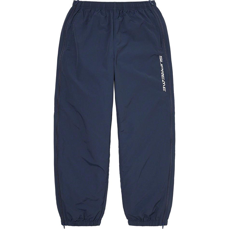 Calças Supreme Full Zip Baggy Warm Up Pant Azul Marinho | PT161LH