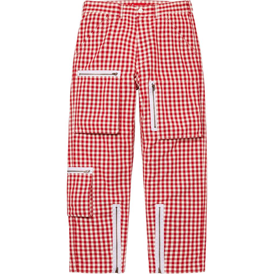 Calças Supreme Gingham Flight Pant Vermelhas | PT198RW