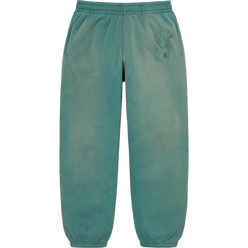 Calças Supreme Overdyed S Logo Sweatpant Aqua | PT187LH