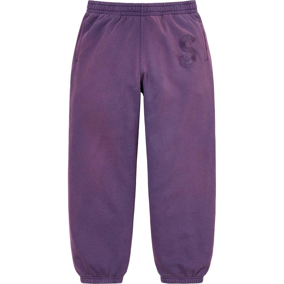 Calças Supreme Overdyed S Logo Sweatpant Roxo | PT190CE