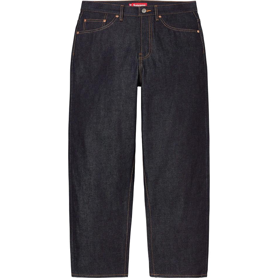 Calças Supreme Rigid Baggy Jean Pretas | PT164CE