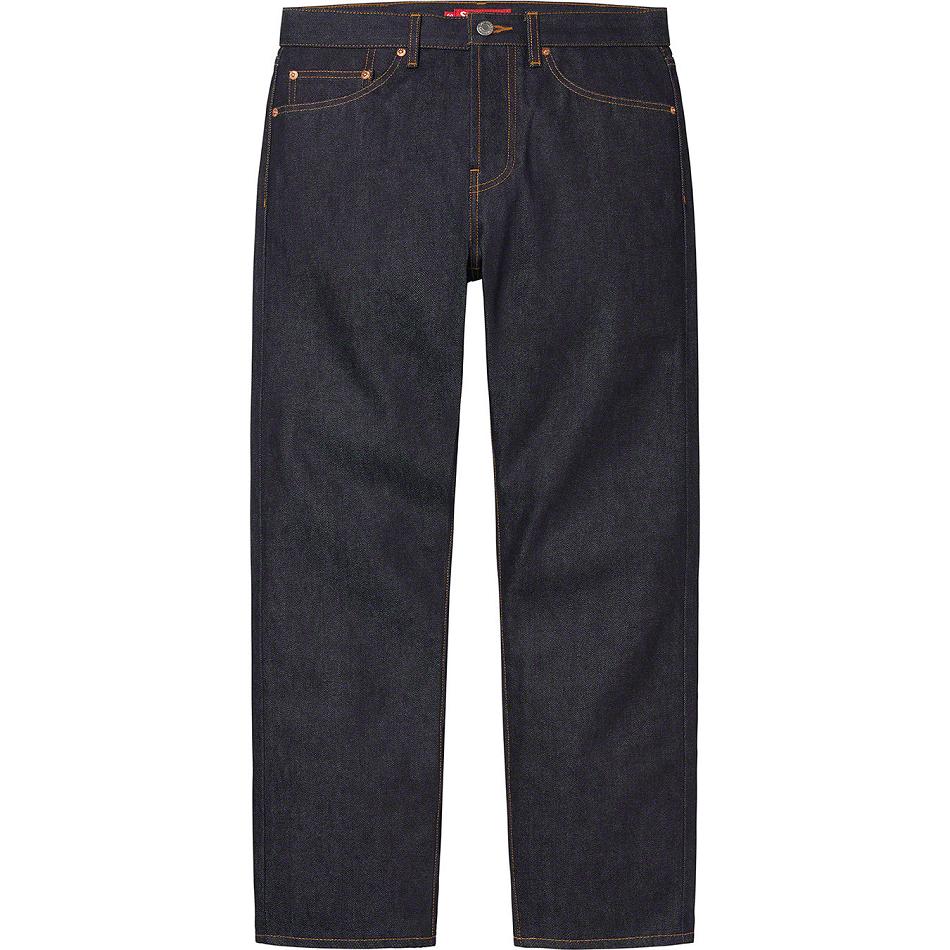 Calças Supreme Rigid Slim Jean Pretas | PT155DN