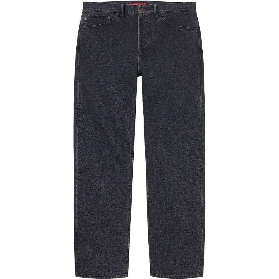 Calças Supreme Stone Washed Black Slim Jean Pretas | PT157GL