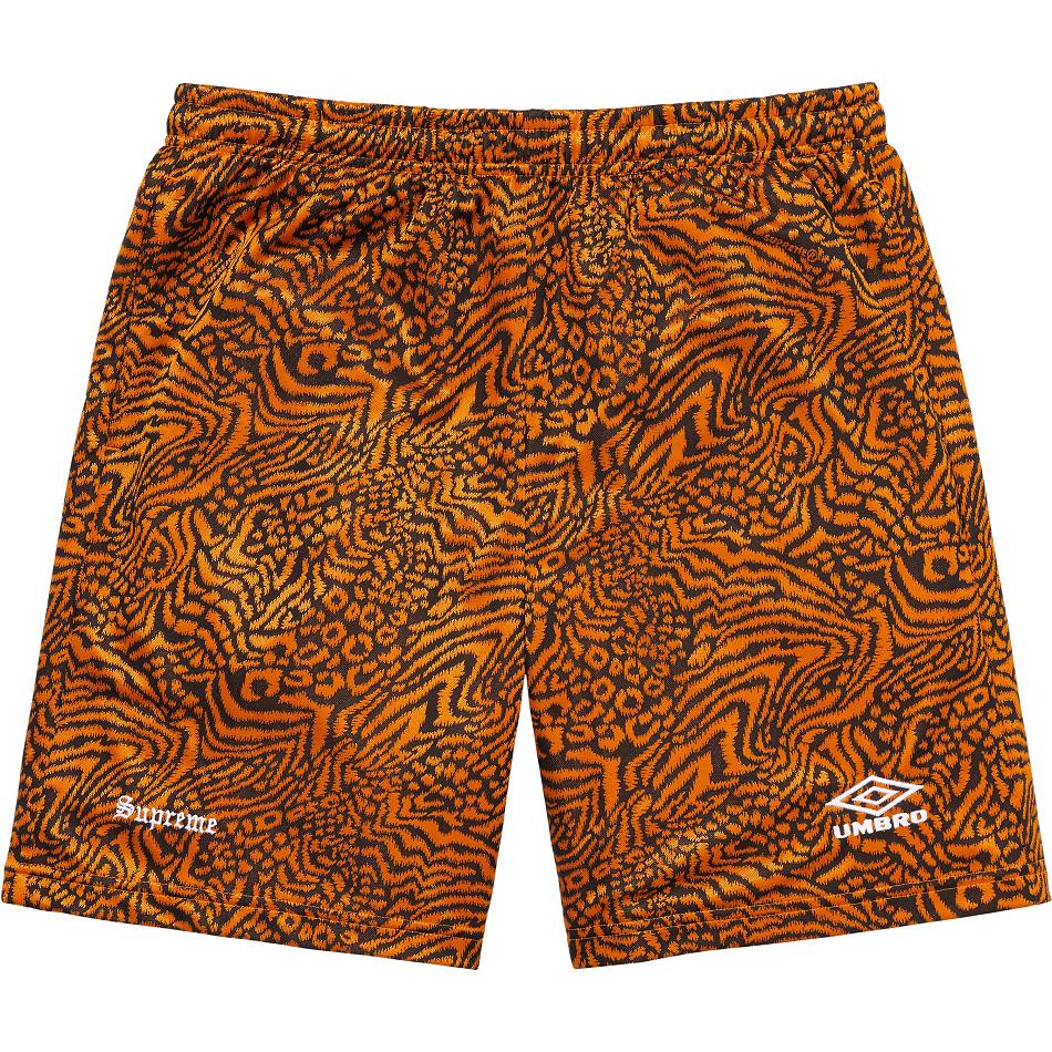 Calções Supreme Jacquard Animal Print Soccer Laranja | PT232SO