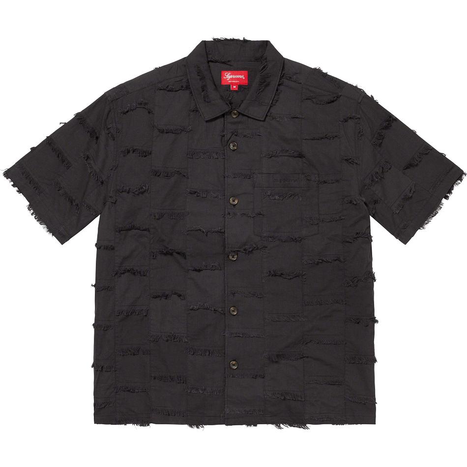 Camisas Supreme Patchwork S/S Pretas | PT215XF