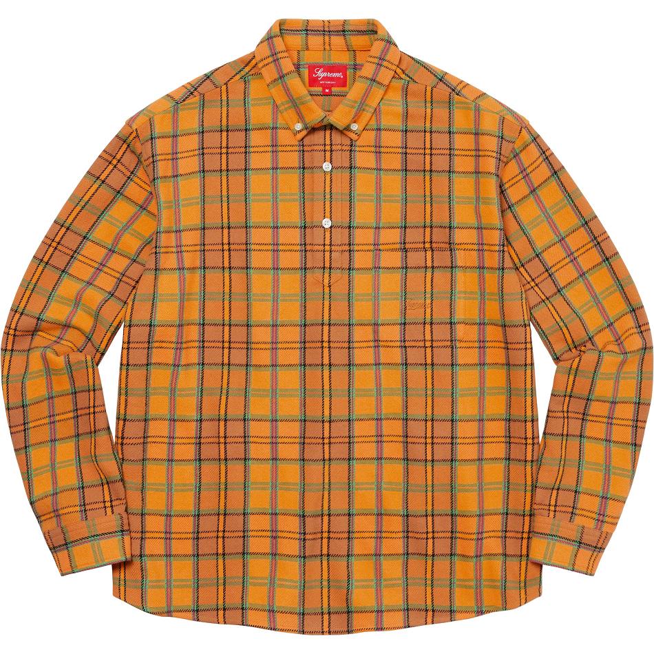 Camisas Supreme Pullover Plaid Flannel Douradas | PT214ZG