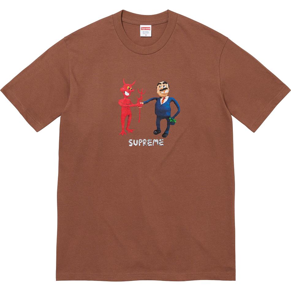 Camiseta Supreme Business Tee Marrom | PT376MA