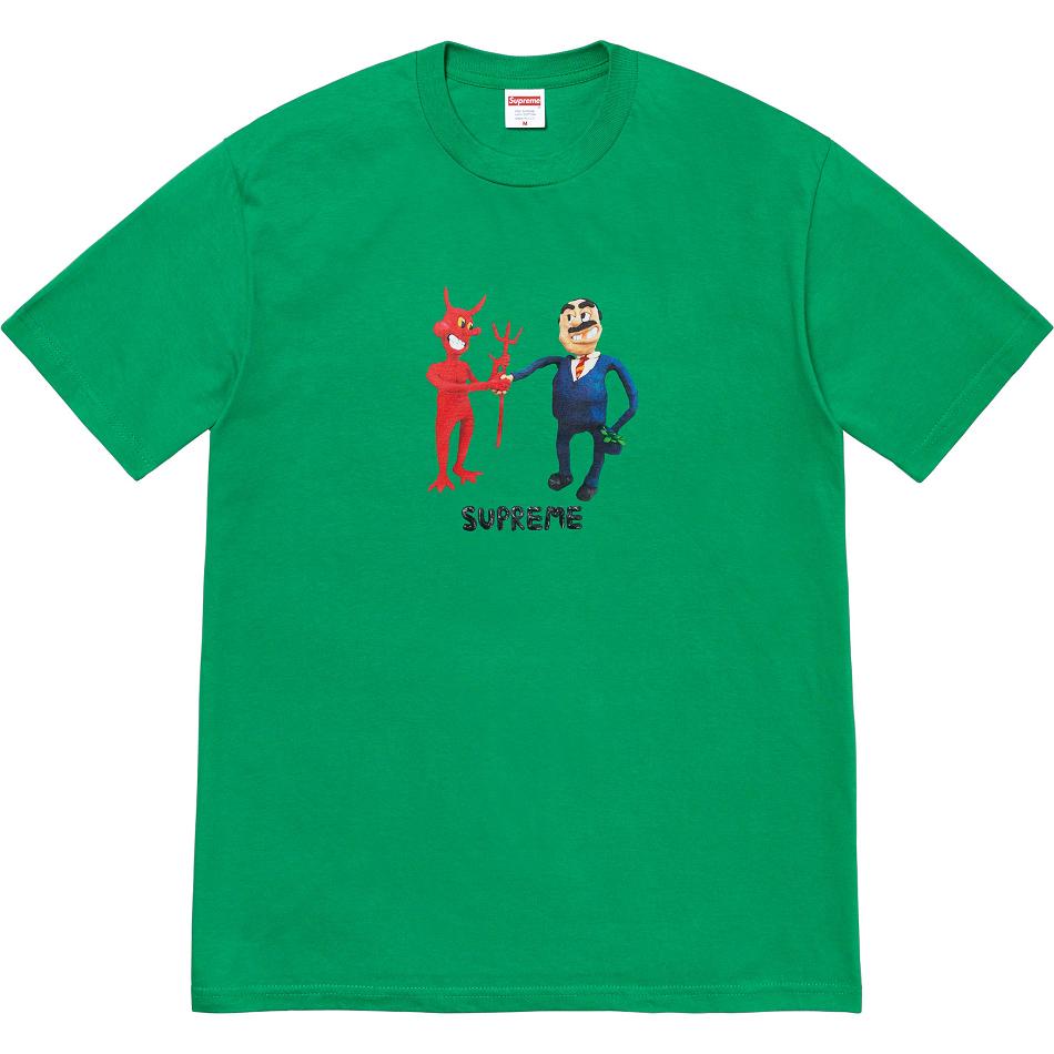 Camiseta Supreme Business Tee Verdes | PT377QZ