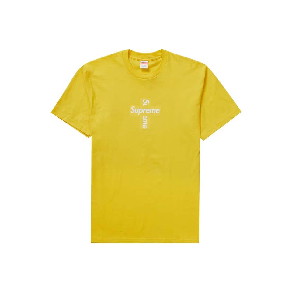 Camiseta Supreme Cross Box Logo Amarelas | PT390FM