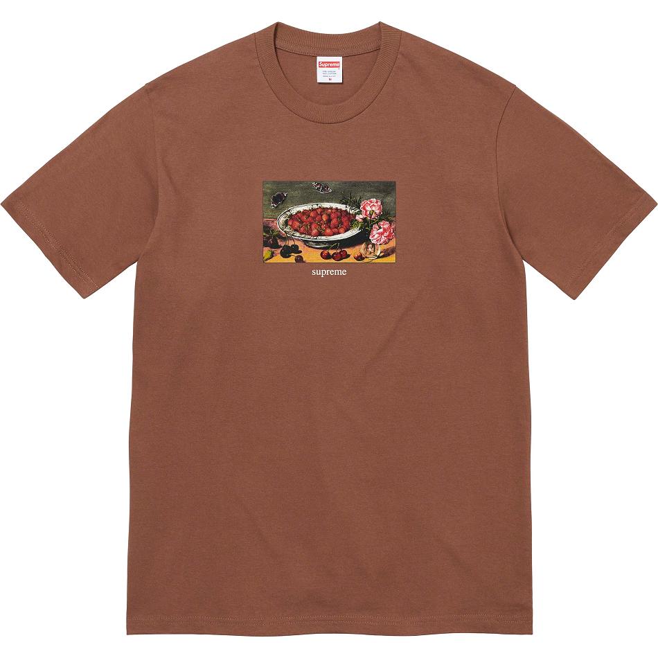 Camiseta Supreme Strawberries Tee Marrom | PT340HK