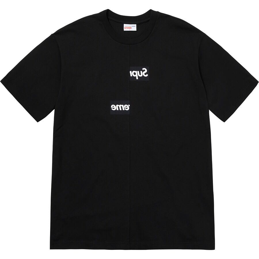 Camiseta Supreme x CDG Split Box Logo Pretas | PT397XF