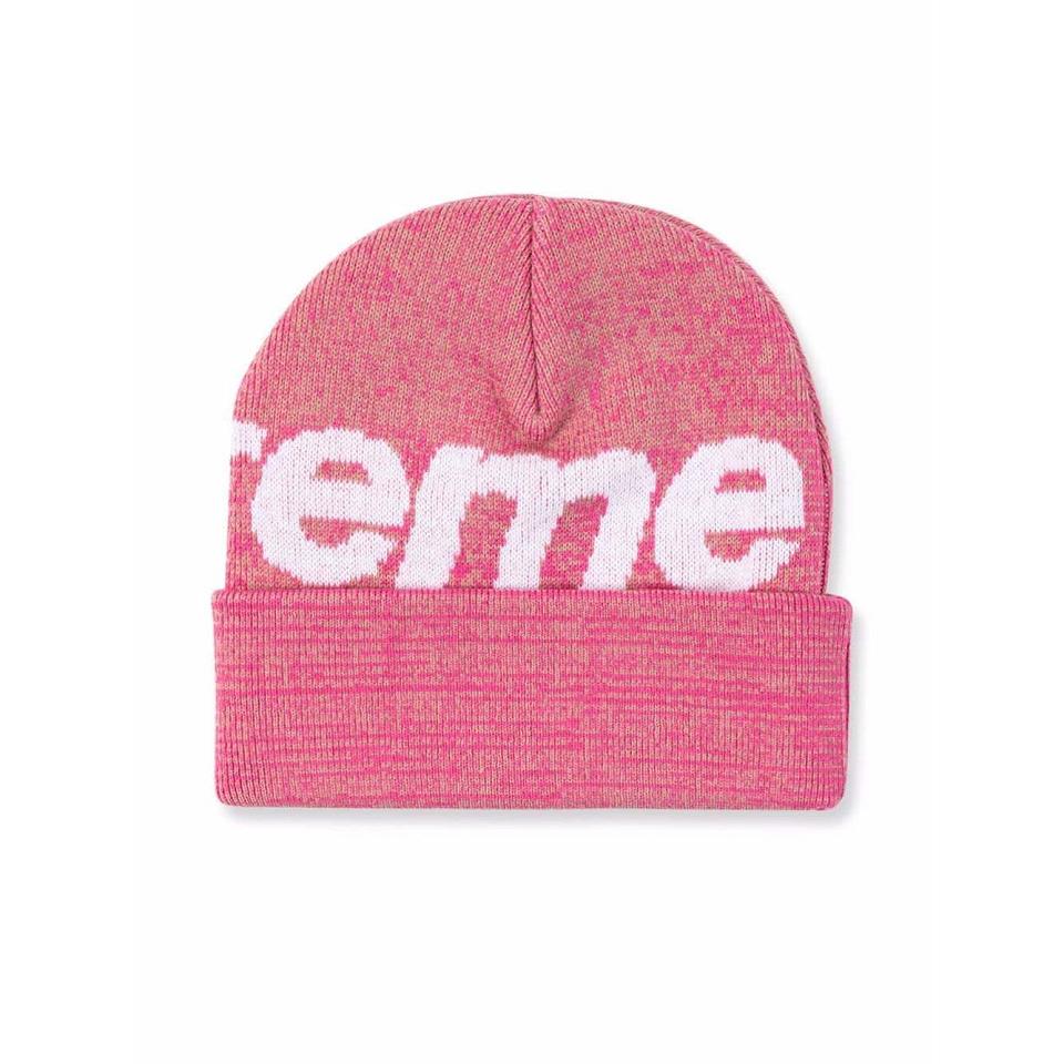 Chapeus Supreme Big Logo Beanie Rosa | PT479NB