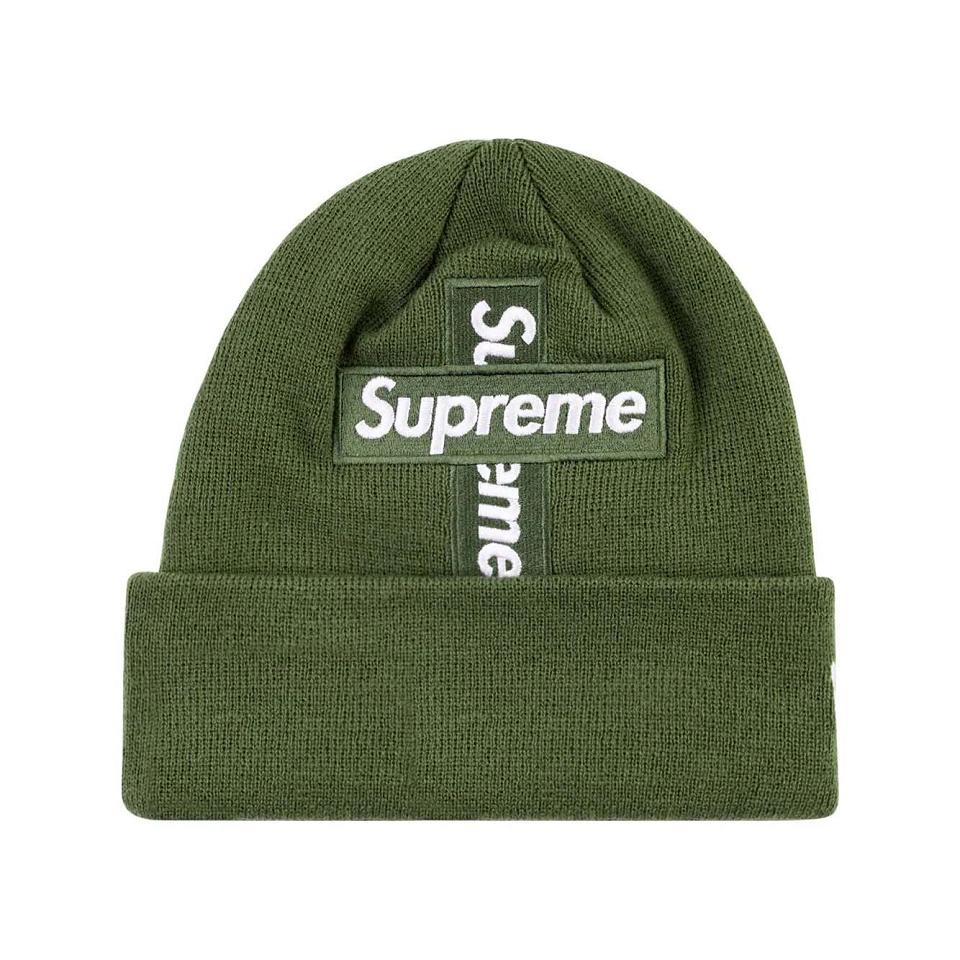 Chapeus Supreme New Era Cross Box-Logo Beanie Verdes | PT482WY