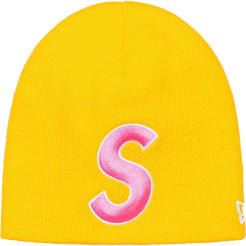 Chapeus Supreme New Era® S Logo Beanie Amarelas | PT438PQ