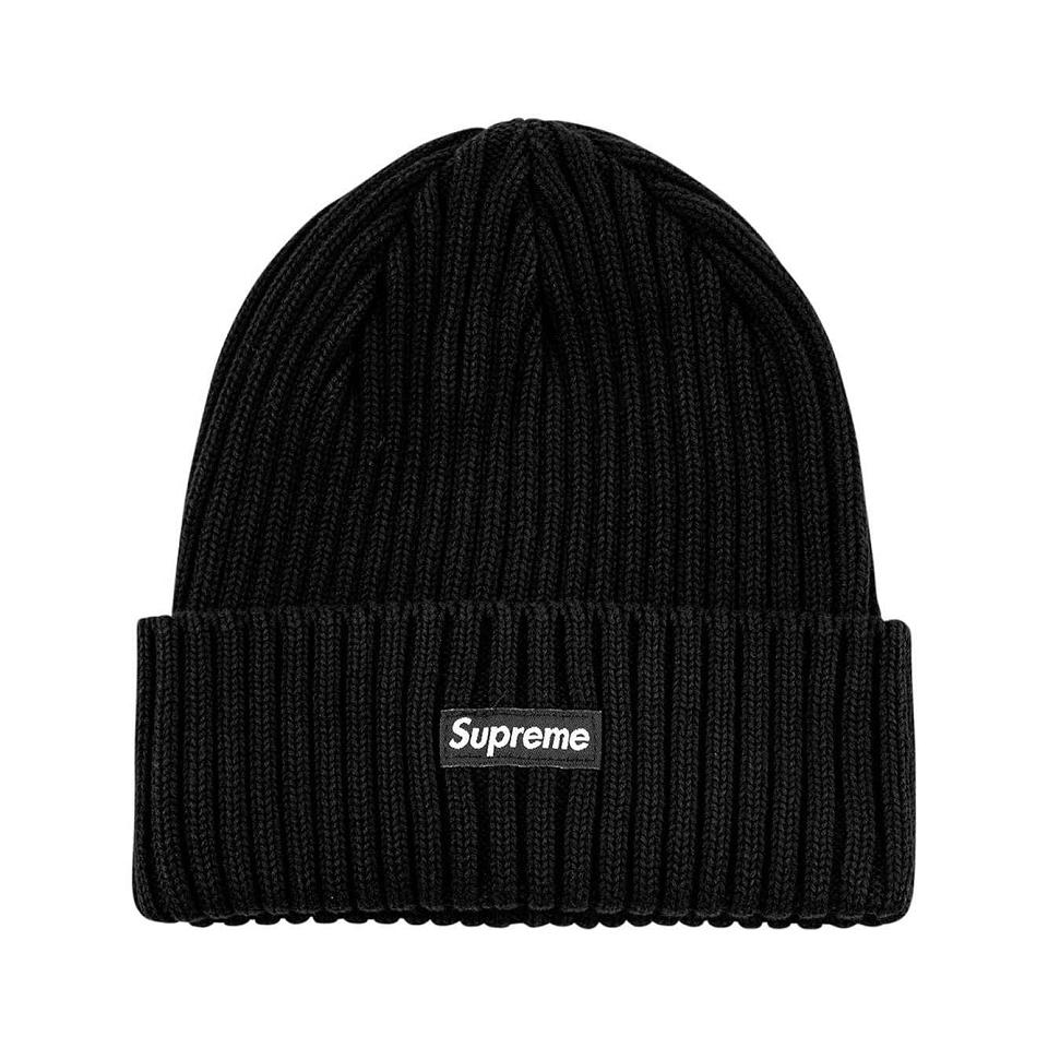 Chapeus Supreme Overdyed Logo Beanie Pretas | PT483EX