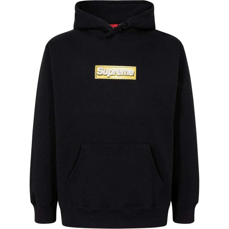 Moletom Com Capuz Supreme Bling Box Logo Pretas | PT102SO