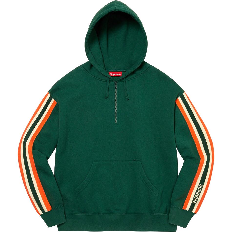 Moletons Supreme Half Zip Encapuzado Verdes | PT300WY