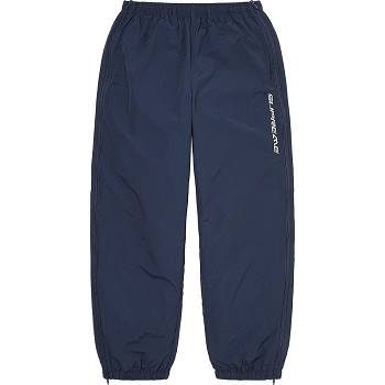 Calças Supreme Full Zip Baggy Warm Up Pant Azul Marinho | PT161LH