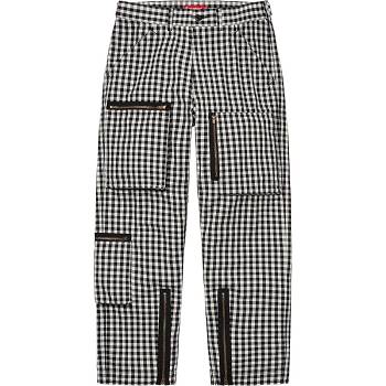 Calças Supreme Gingham Flight Pant Pretas | PT199TV