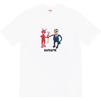 Camiseta Supreme Business Tee Branco | PT374BC