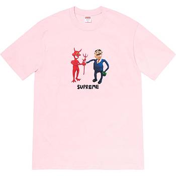 Camiseta Supreme Business Tee Rosa | PT375NB