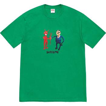 Camiseta Supreme Business Tee Verdes | PT377QZ