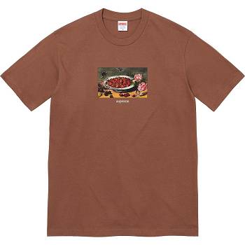 Camiseta Supreme Strawberries Tee Marrom | PT340HK