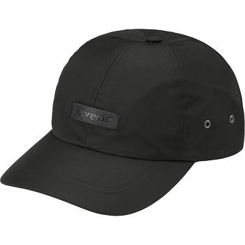 Chapeus Supreme Couro Patch 6-Panel Pretas | PT470HK