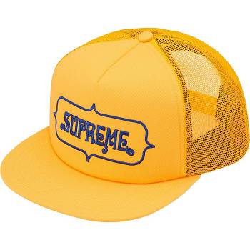 Chapeus Supreme Highest Mesh Back 5-Panel Amarelas | PT460YU