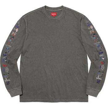 Suéteres Supreme AOI Icons L/S Top Pretas | PT279UT