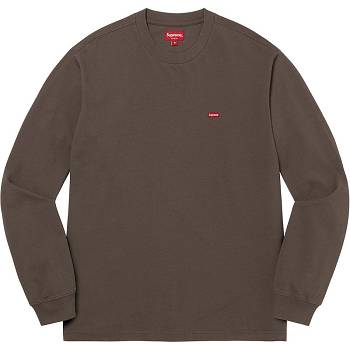 Suéteres Supreme Small Box L/S Tee Marrom | PT250RW